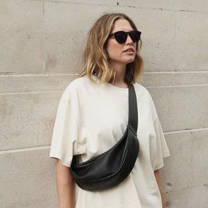 NWT COS Leather Crossbody Bag, Black